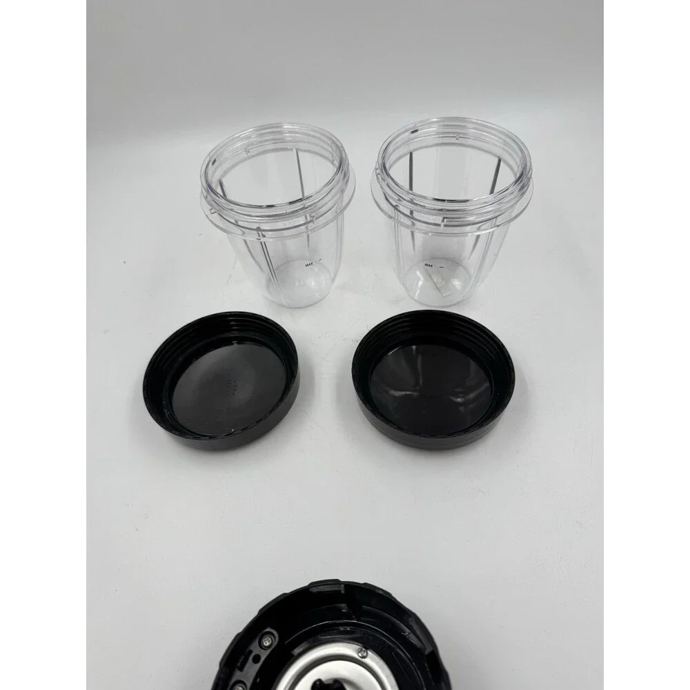 Veggie Bullet VB-102 Blender Replacement Cup Set 2 Cups with Lids and 1 Blade